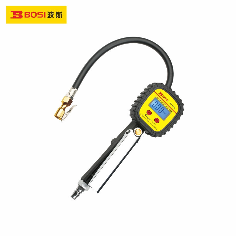 波斯工具高精度数显轮胎加气枪压力表电子胎压计BS521440