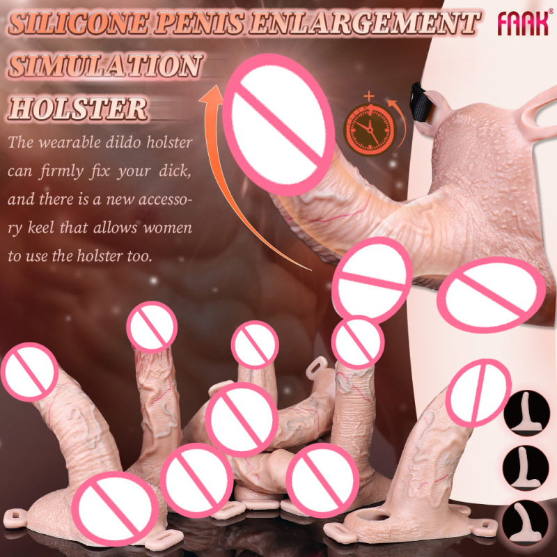 Triangular Webbing Threaded Sleeve for Men, Penis Lengthening and Thickening Leather Sleeve, Bed Sex Toy, Dragon Bone Dildo Sleeve
