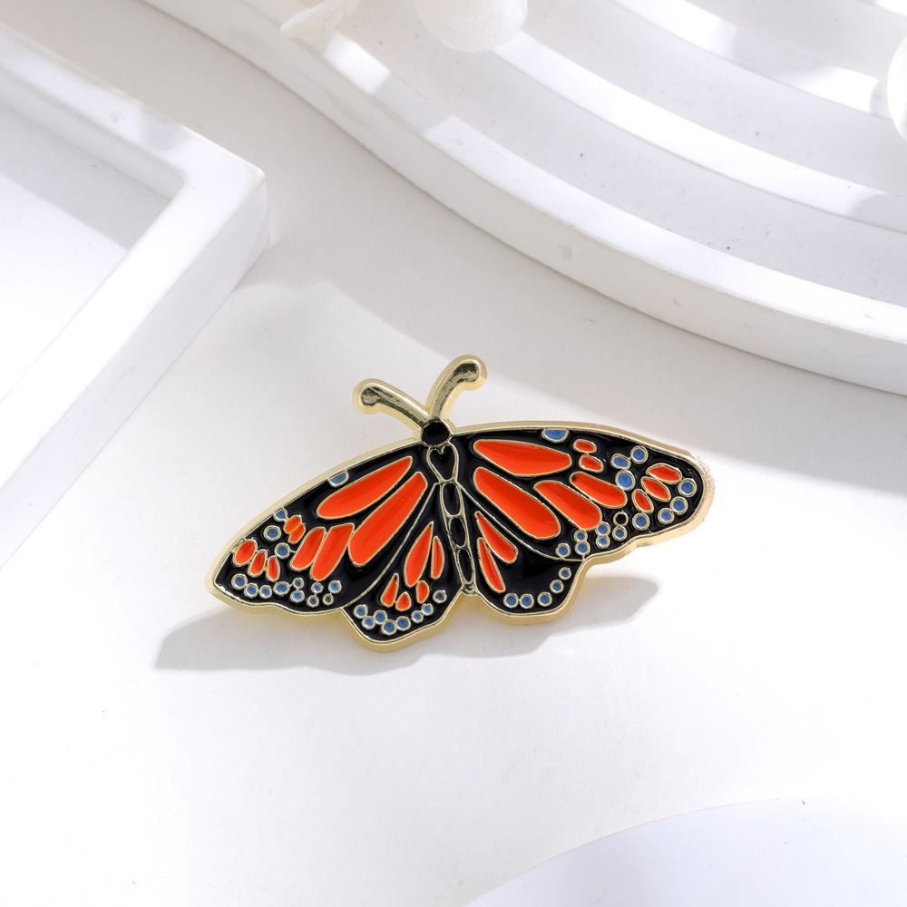 13g Weight Brooches Classification Casual, Party, Street Occasion Zinc alloy Material Butterfly Pattern Unisex Gender Enamel, Plating Design Sweet Style Sweet Pin Butterfly Zinc Alloy Enamel Plating Unisex Brooches 18