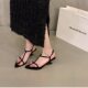 French retro sandals 2025 summer new fashion small high-profile all-match wedge heels