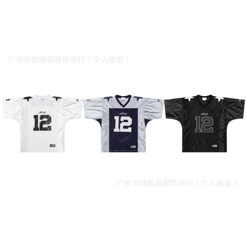 2025 Korean Niche Trendy Brand 2000Archives Letter Patch Embroider Loose Men's and Women's No. 12 Jersey