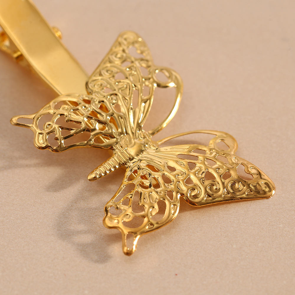 All Seasons Season Women's Gender Vintage Style Classic Style Women's Butterfly Metal Plating Hair Clip