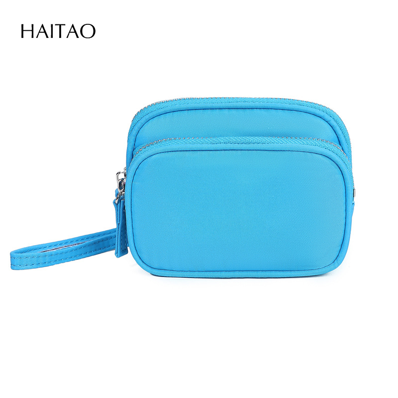 2025 nuevo tipo con muñeca impermeable nylon doble capa multifuncional bolso de tarjetas bolso de llaves bolso