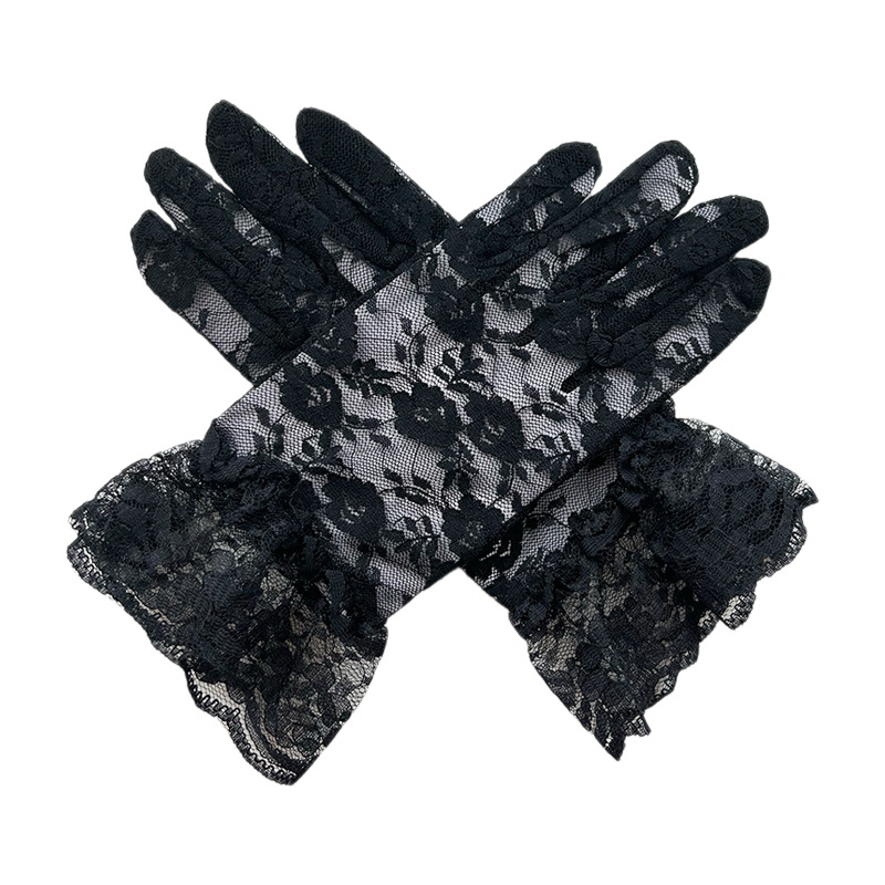 Guantes de encaje blanco para niños, guantes para fiesta de té, guantes de princesa, adecuados para bodas, concursos, Halloween, venta al por mayor