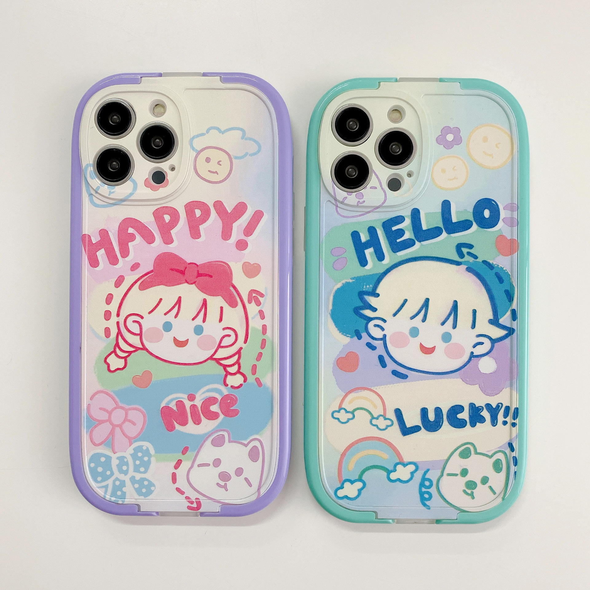 Phone Case For Apple Iphone 14 Pro Max Graffiti Pattern Stand Case_voghion.com