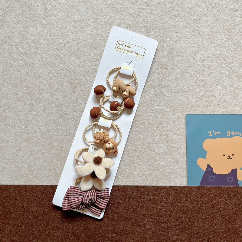 30g Weight Hair Tie Hair Accessories Type Yes Quantity Holiday, Daily Occasion Cartoon Pattern Kid'S Gender Cute Style Kid'S Cute Cartoon Cloth Hair Tie 4