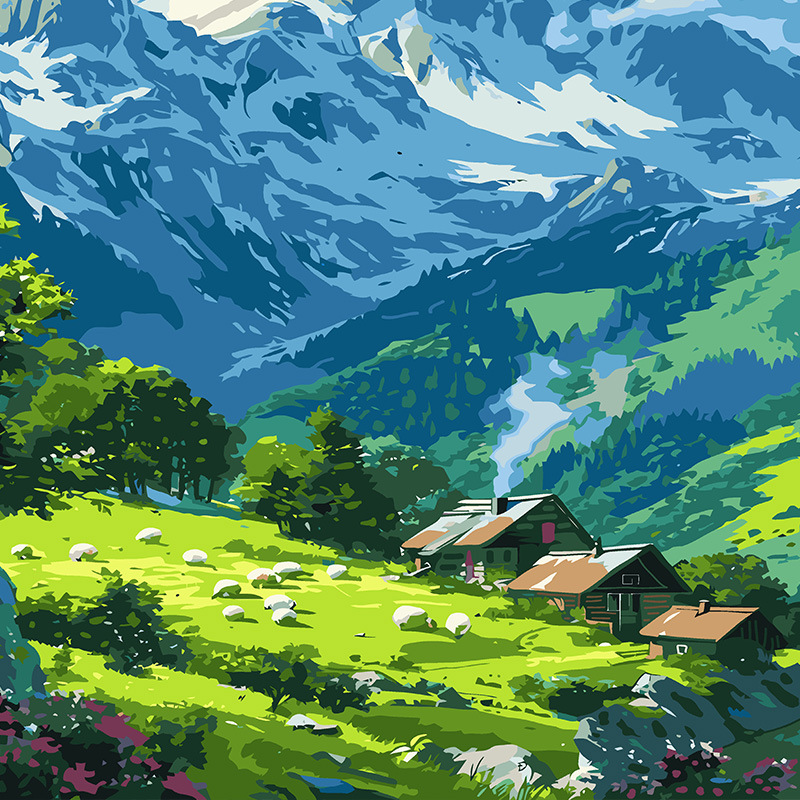 Diy pintura digital a mano dibujo a mano regalo de cumpleaños pintura de relleno de decoración de pintura creativa