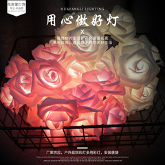 LED simulation rose battery box remote control light wedding decoration string light Valentine's Day arrangement remote control hanging light