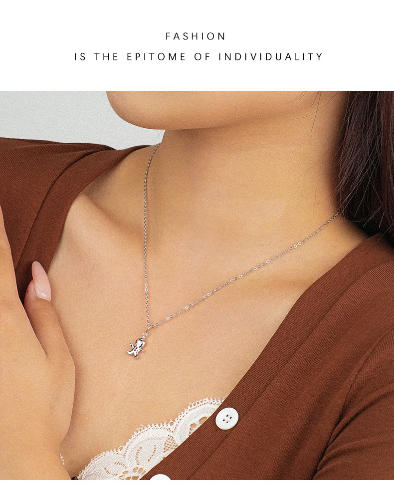 Fashion Cartoon Character Sterling Silver Plating Pendant Necklace 1 Piece