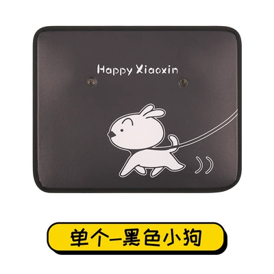 Cute Shin-Chan Car Rear Seat Chair back anti-kick pad - black-puppy