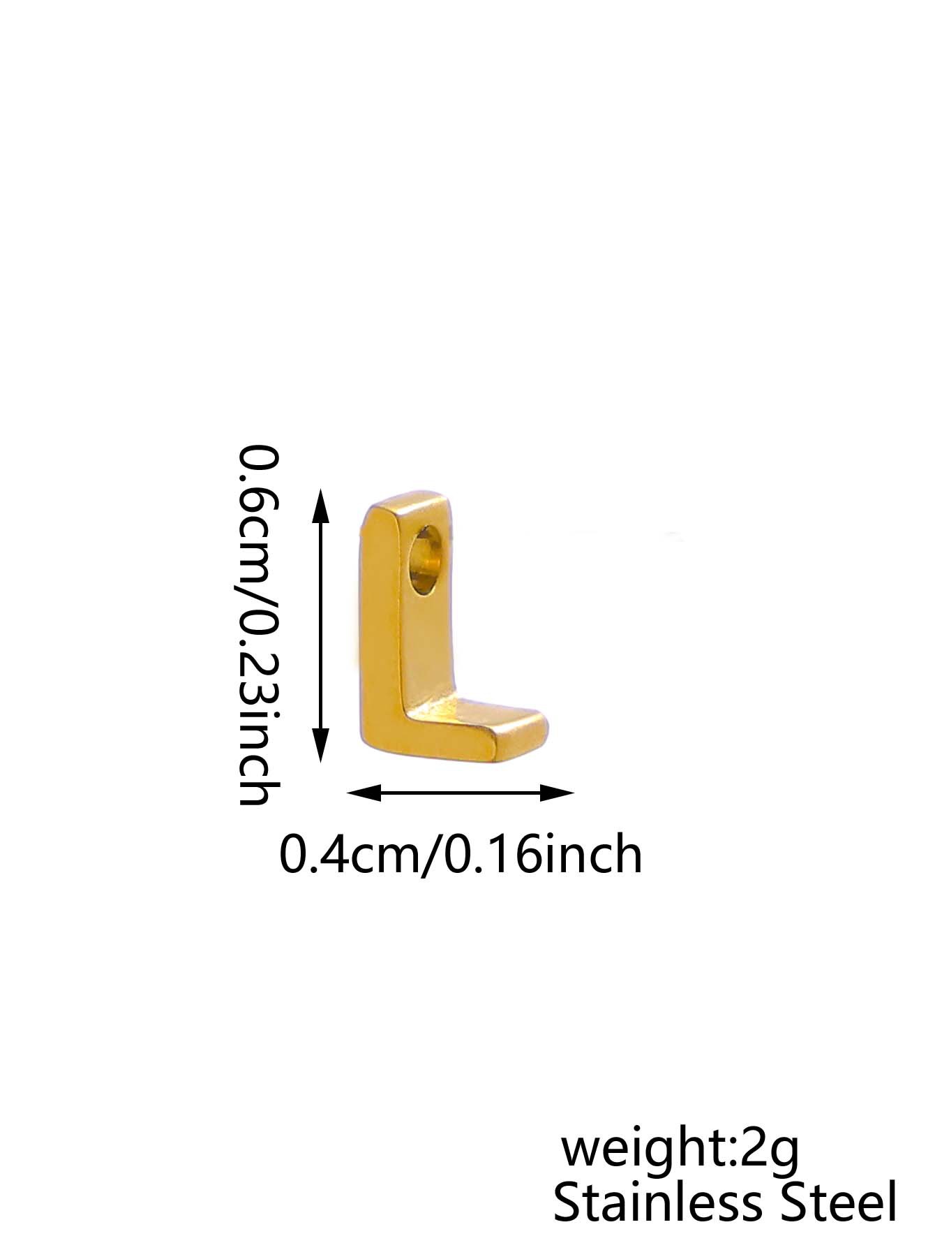 1 Piece 304 Stainless Steel Letter Word Pendant DIY Jewelry Accessories display picture 10