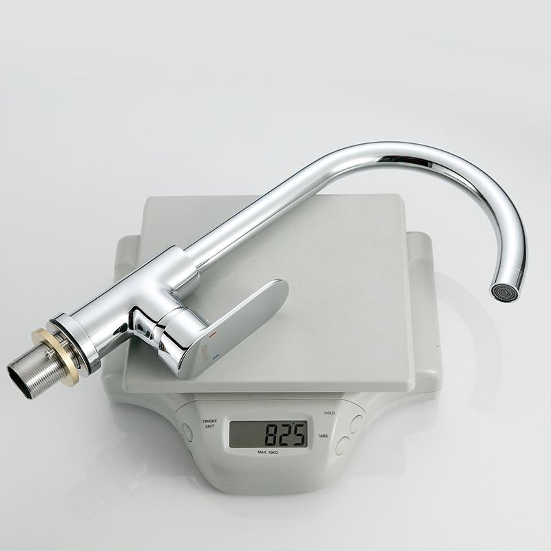 ZYIKM una por una cocina todo cobre grifo frío y caliente fregadero doméstico fregadero único a prueba de salpicaduras frío