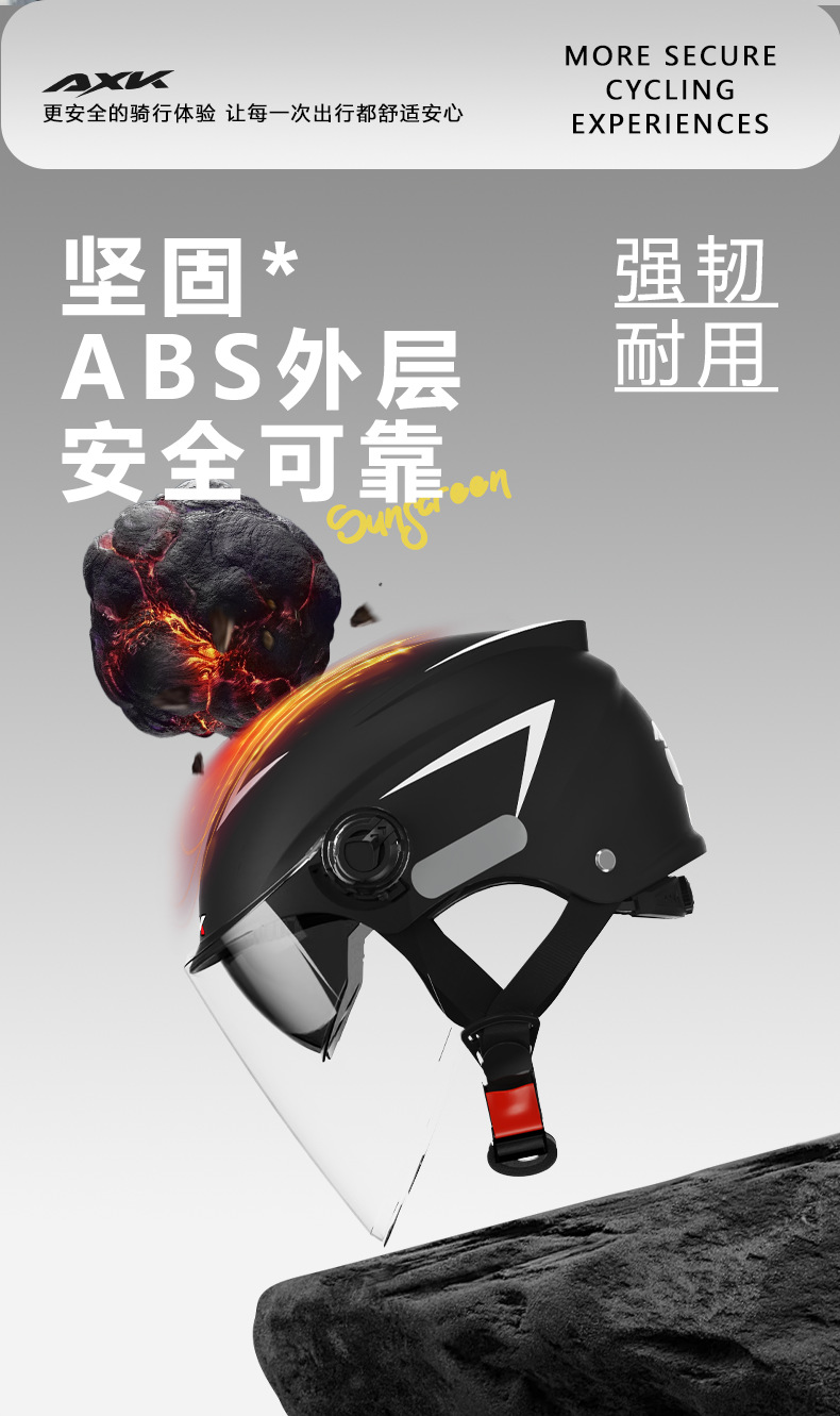 Suitable for New National Standard 3C Certified Electric Motorcycle Helmets for Men, Summer Sun Protection Battery Cars for Women, Universal for All Seasons