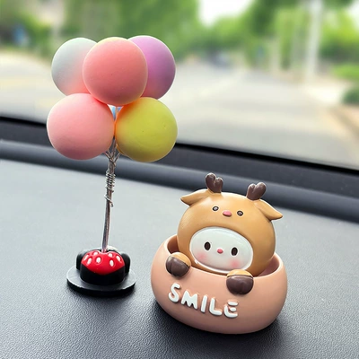Car ornaments | Console, Car Decoration Supplies - milk-cafe-deer-single-mini-colorful-balloon-ornament