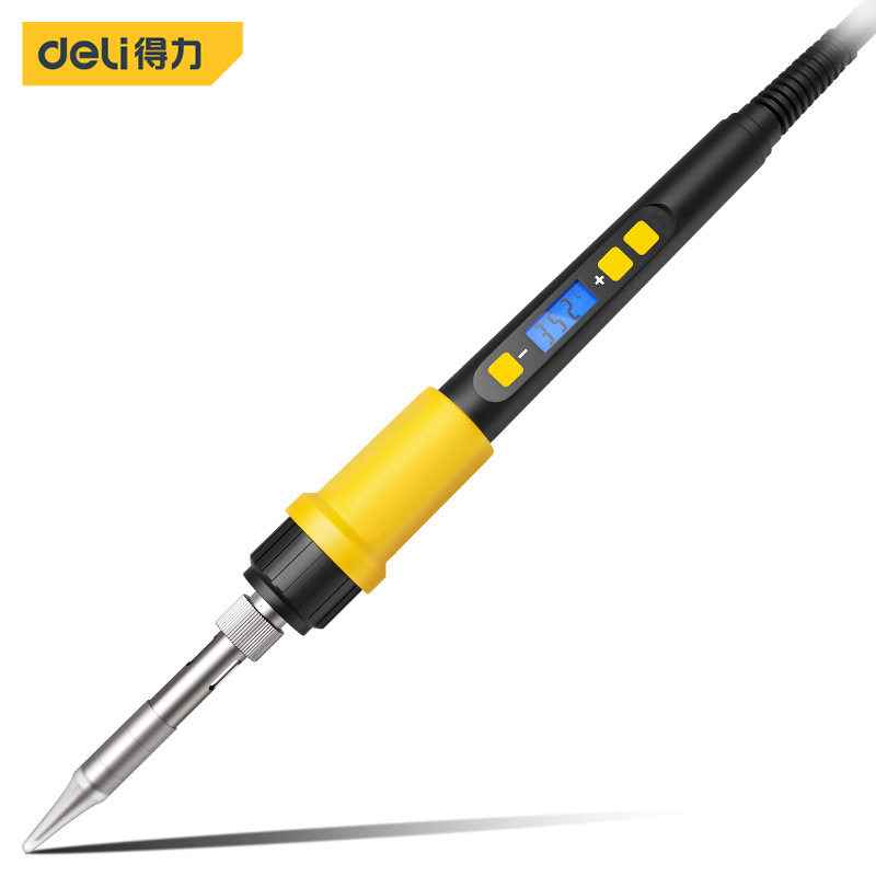 得力deli便捷无线外热式恒温电烙铁 长寿命无铅尖头温控焊接工具