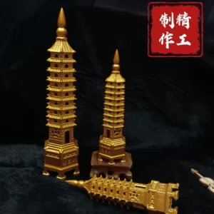 [现货合金文昌九层十三层铜塔家居摆件工艺品卧室文房摆件文昌塔批]