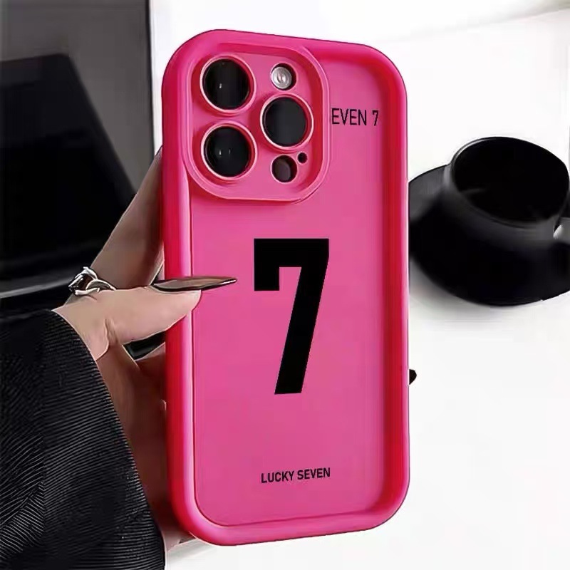 Lucky 7 para Apple 16promax funda para teléfono móvil iPhone15plus europeo y americano 13 suave 12 nicho 14/8p