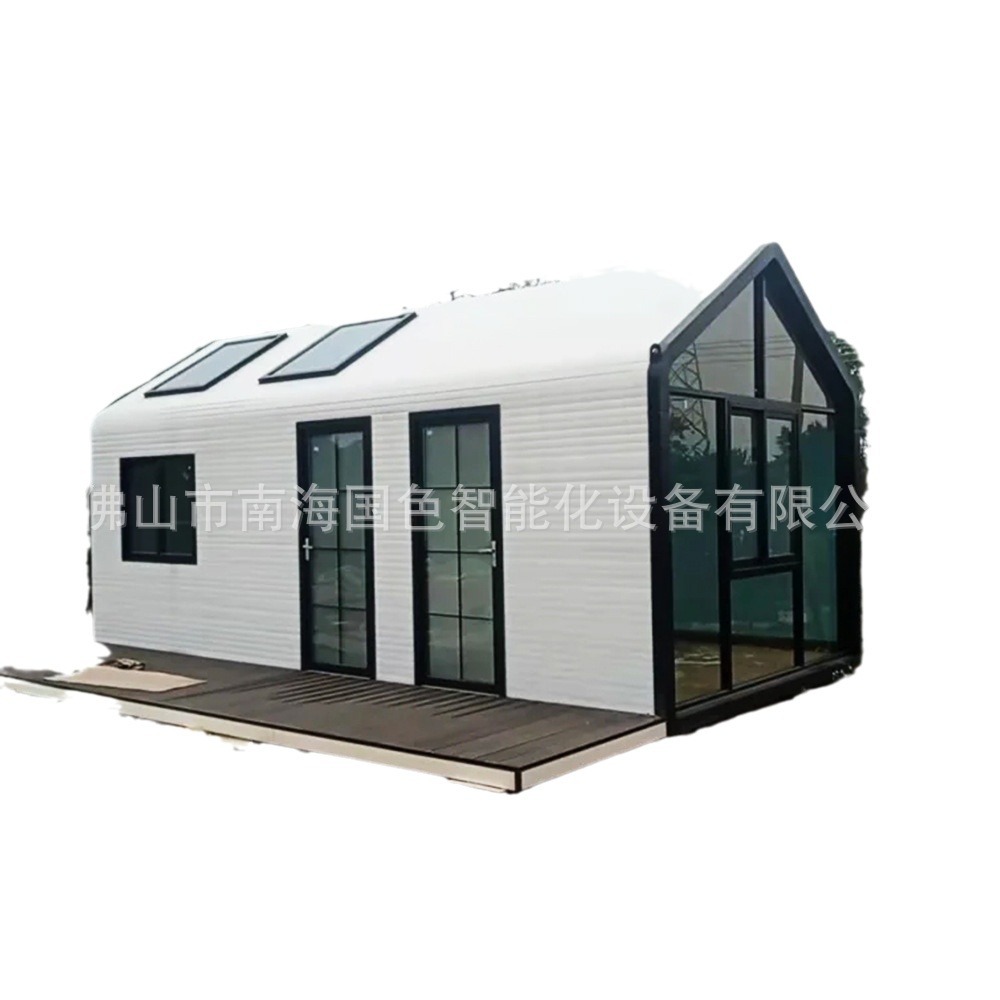 Contenedor móvil acero ligero Villa casa de vacaciones sala de actividades Hotel manzana cabina cielo estrellado habitación insonorizada cabina de seguridad