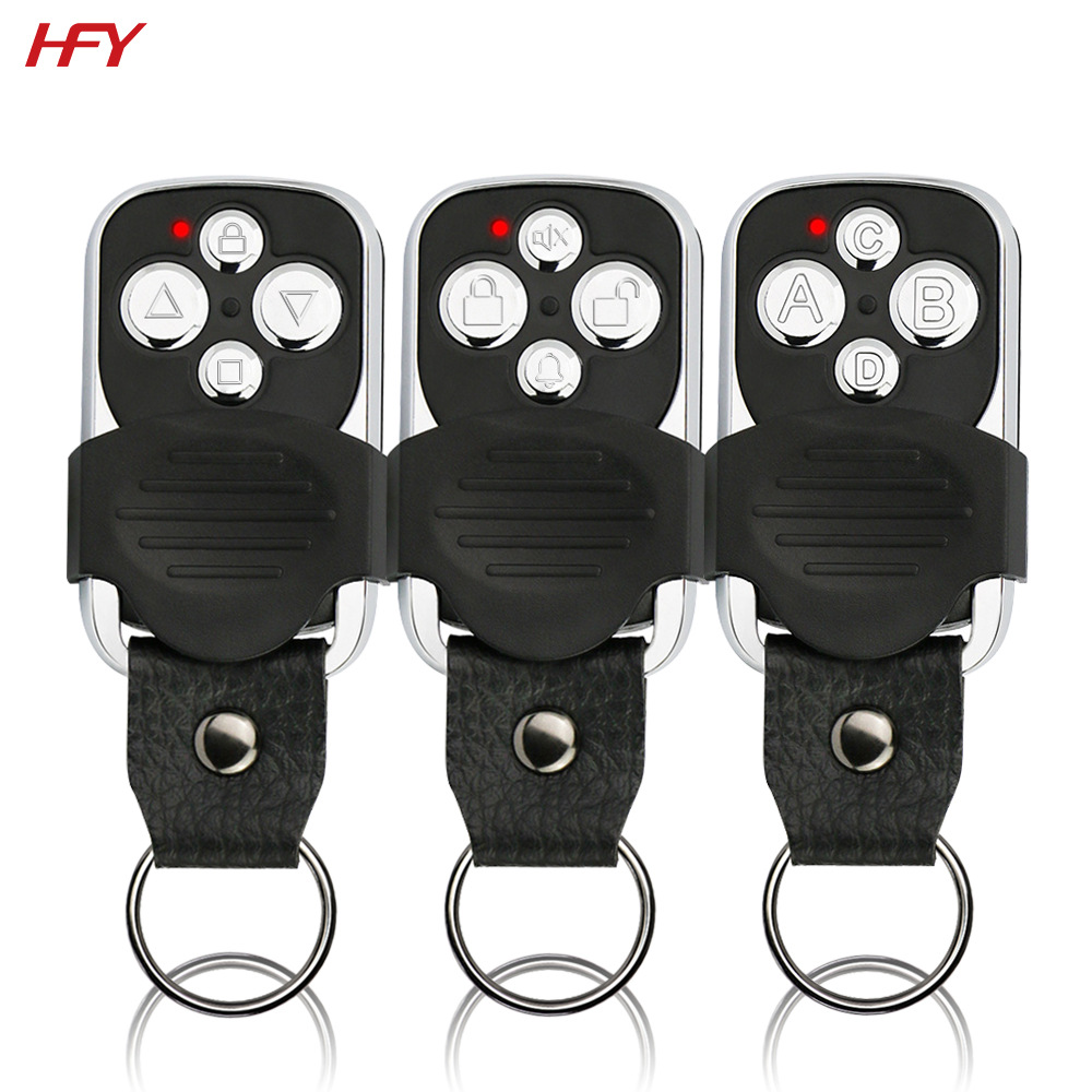 跨境 金属对拷带皮扣遥控器  433M 学习码 车库门无线遥控器