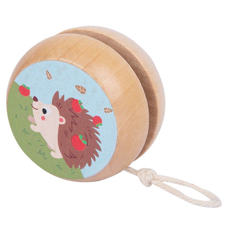 Los niños de dibujos animados de madera yo-yo estudiante de primaria swing tradicional yo-yo yoyo Boy Girl Big Boy toy