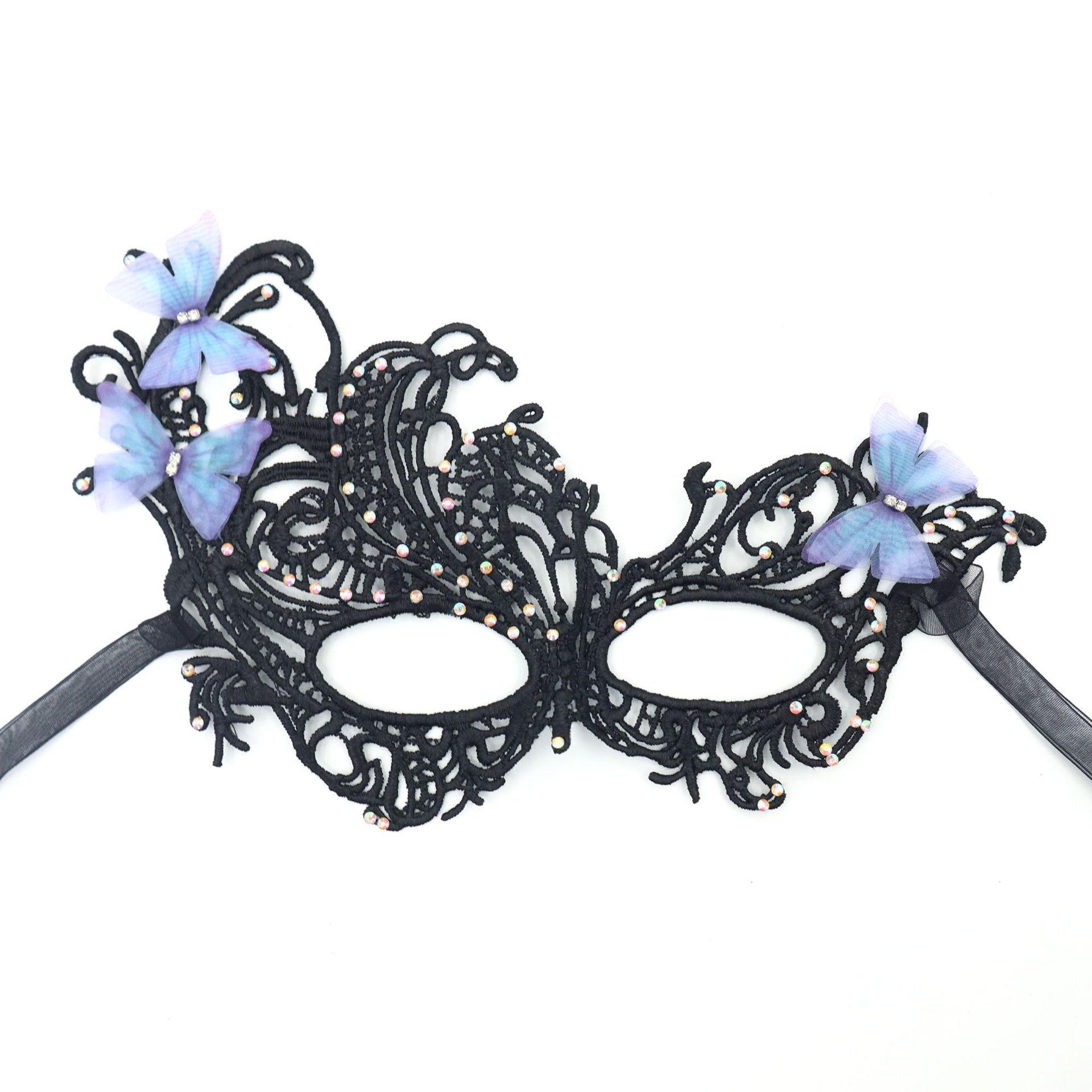 Amazon transfronterizo Halloween nuevos productos de color gradiente de encaje de Phoenix máscara de mitad de cara máscara de maquillaje de baile máscara TK