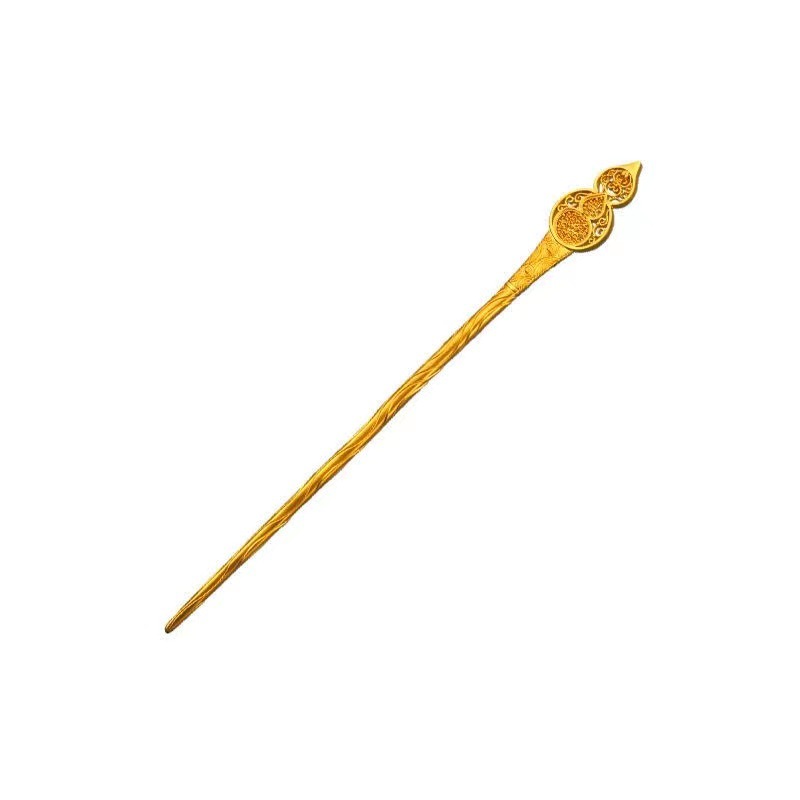 New Chinese retro original handcrafted gold hairpin female gourd gold hairpin Hanfu ancient costume classical fringe step shake