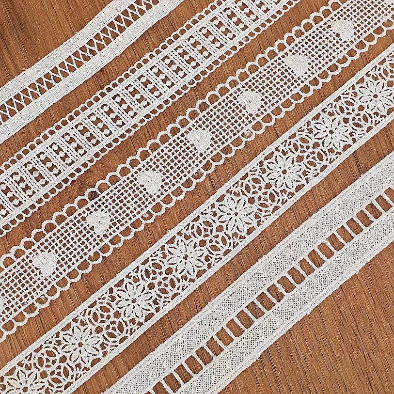 双边条码涤纶丝刺绣水溶服装花边 内衣旗袍睡衣洛丽塔花边辅料