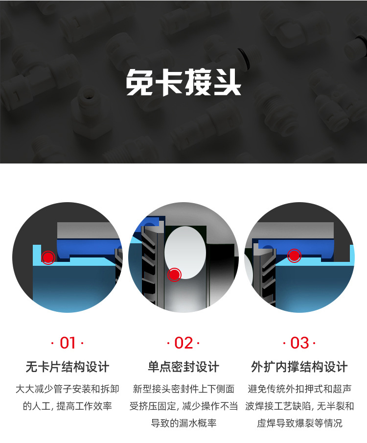 Comercial Doméstica directa dispensador de agua purificador de agua conector accesorios 2 puntos 3 puntos 4 puntos de entrada del grifo de la tubería de conversión rápida cabeza