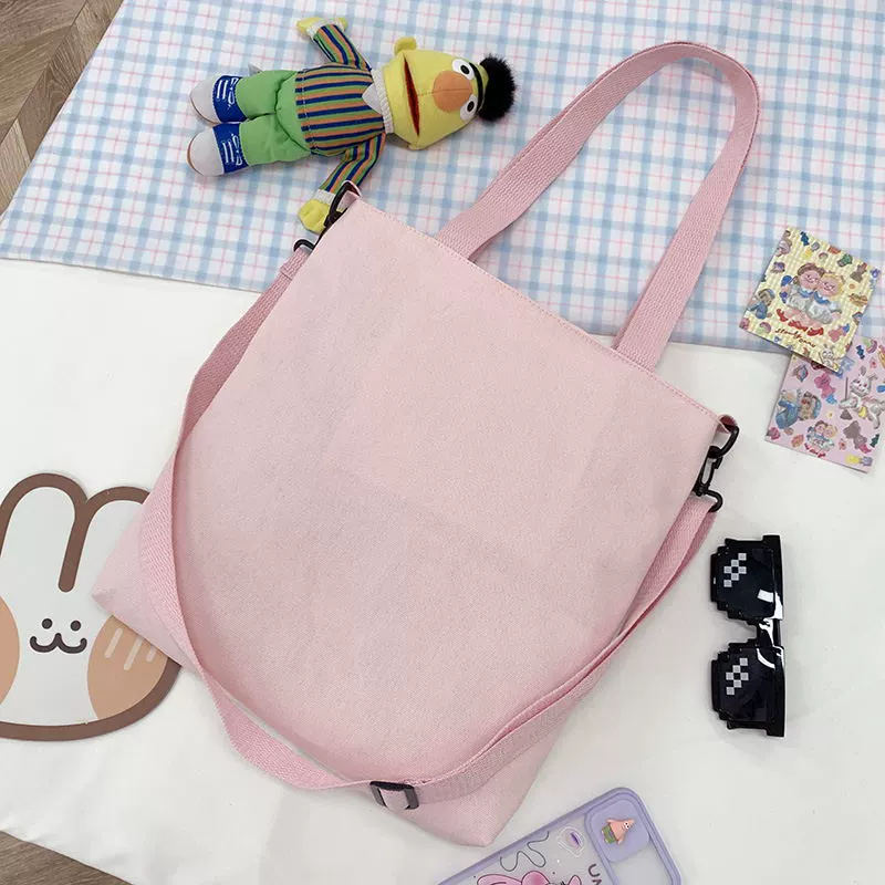 Bag strap, cute linen bag, capacious shopping bag, one-shoulder bag, book bag, shoulder bag, study bag, Korean style