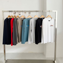 批发赶集农村摆地摊2025秋天宽松大码休闲长袖T恤男装上衣打底衫