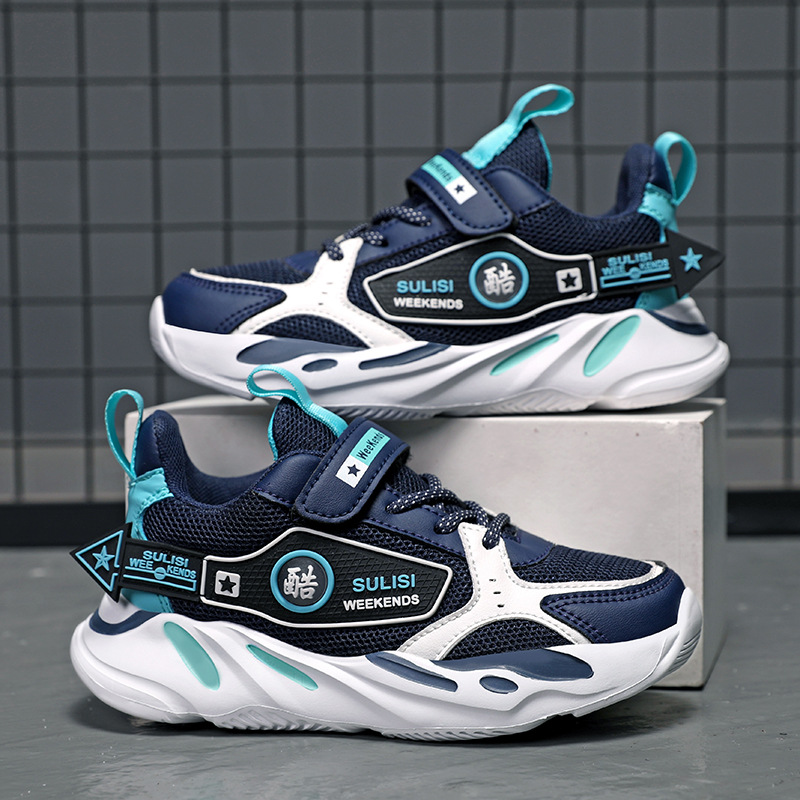 2024 otoño nuevos zapatos para niños zapatos deportivos casuales para niños zapatos de malla para niños grandes zapatos de running suaves