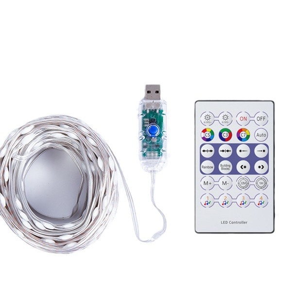 RGB Symphony Leather Line Light Cadena LED Control de puntos inteligente Control de voz Luz de Navidad Control de aplicaciones Bluetooth Marquesina decorativa de bricolaje