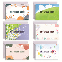 Amazon's new "Get Well Soon" comforting and encouraging greeting card set, florist's message card