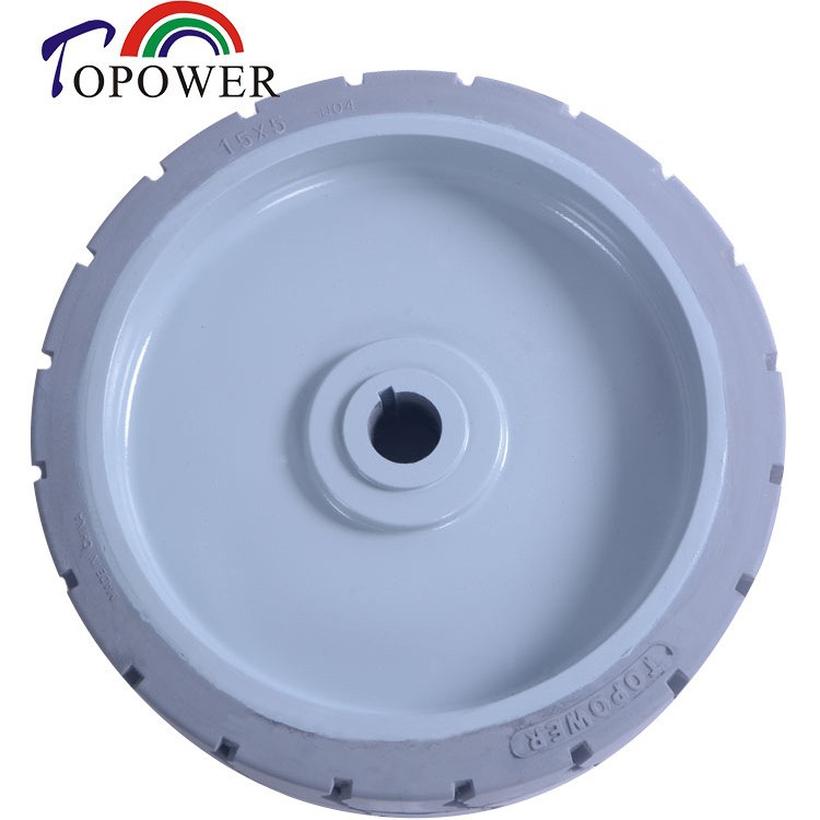 托普实心轮胎/环保无痕轮胎/高空作业车轮胎15*5