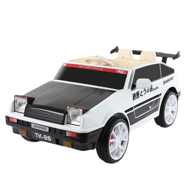 Coche de juguete eléctrico para niños, coche deportivo clásico, película y televisión, cuatro tracciones con control remoto, oscilación, niños y niñas pueden sentarse.