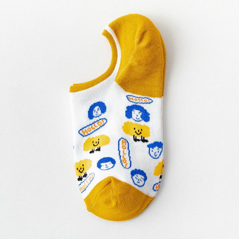 Tide, Japanese summer thin cartoon cute socks, thin cotton