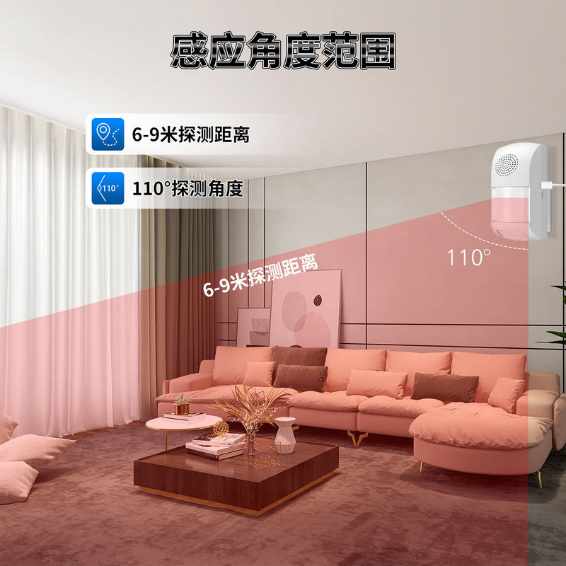 涂鸦wifi红外人体感应报警器无线红外探测器PIR红外入侵报警器|undefined