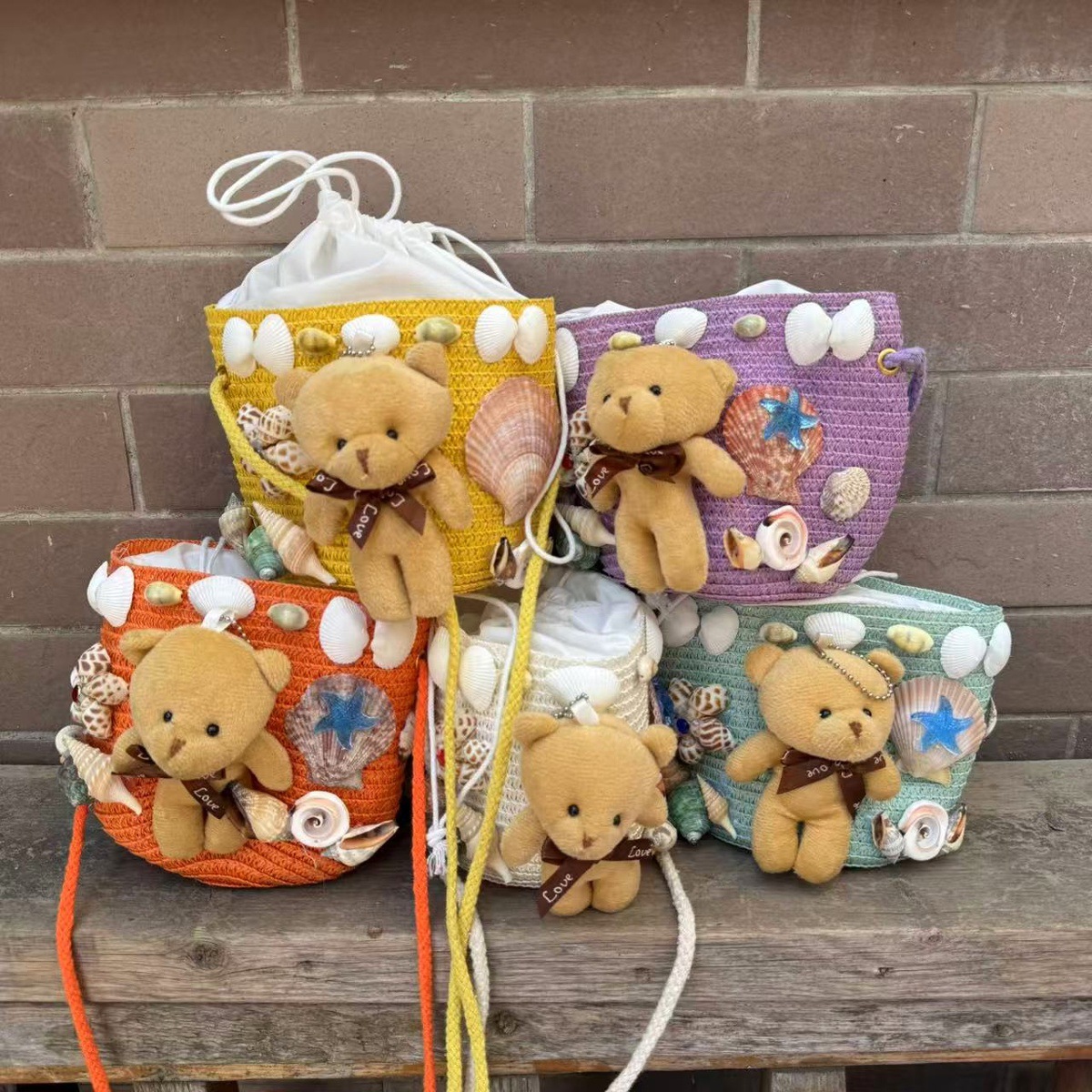 Bolso de concha natural, bolso de caracol, monedero, mochila de vacaciones junto al mar, regalo creativo, juguete para niños