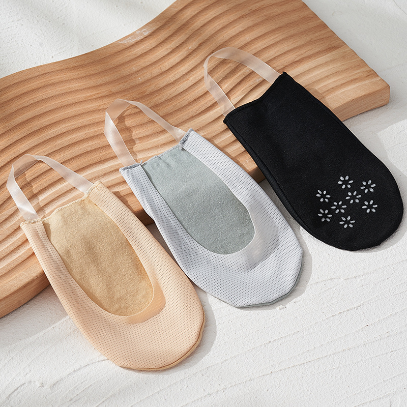 Mesh Garter Socks Spring and Summer Thin High-Heeled Shoes Socks Women's Spot Wholesale Super Shallow Invisible Socks Slimming