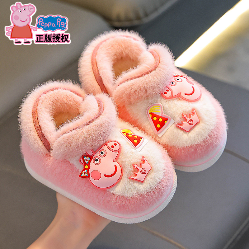 Piggy Page bolsas de invierno para niños, zapatos de talón de algodón para niños y niñas, calentamiento y peluche, botas de algodón para bebés pequeños
