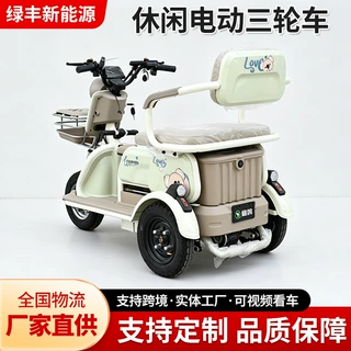 厂家批发老人代步车双排舒适遛娃电动车逛街买菜休闲电动三轮车
