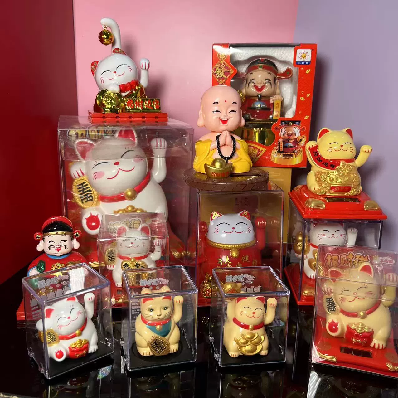 Оптовая продажа 3-дюймовый солнечный кошачий маня солнечный кот маня кошачий торт для выпечки автомобиля украшения новогодние подарки