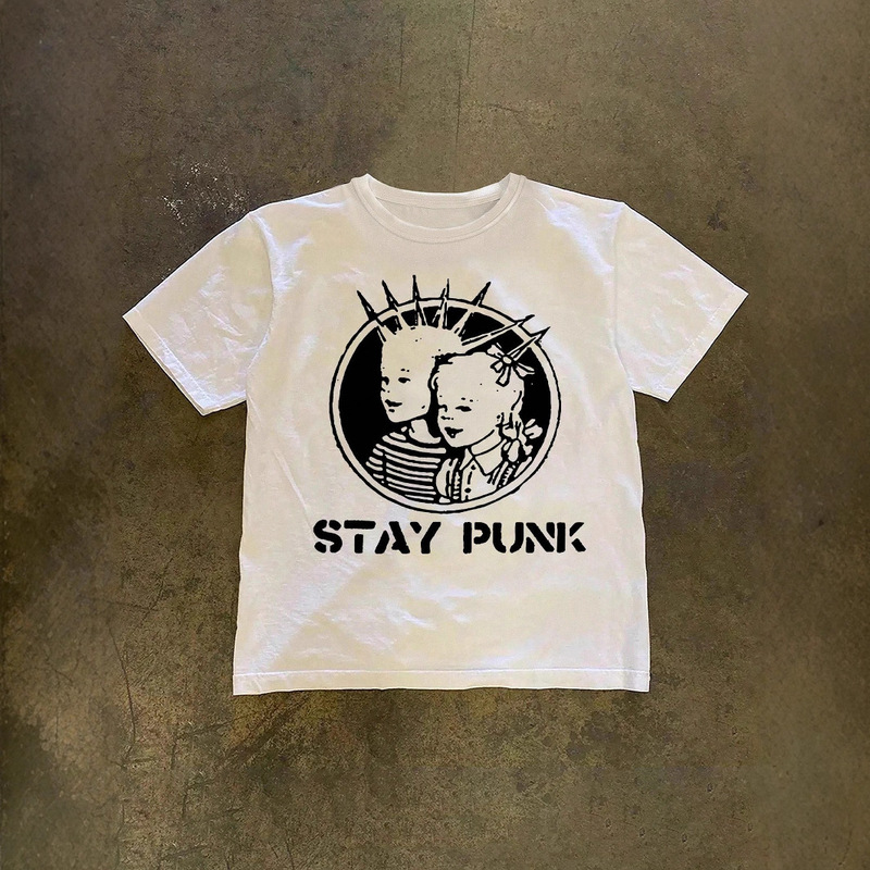 Beouady アメリカンスタイル 2025 ハイストリート夏ラウンドネックレタープリント Tシャツカジュアル男性と女性のための多用途半袖|undefined