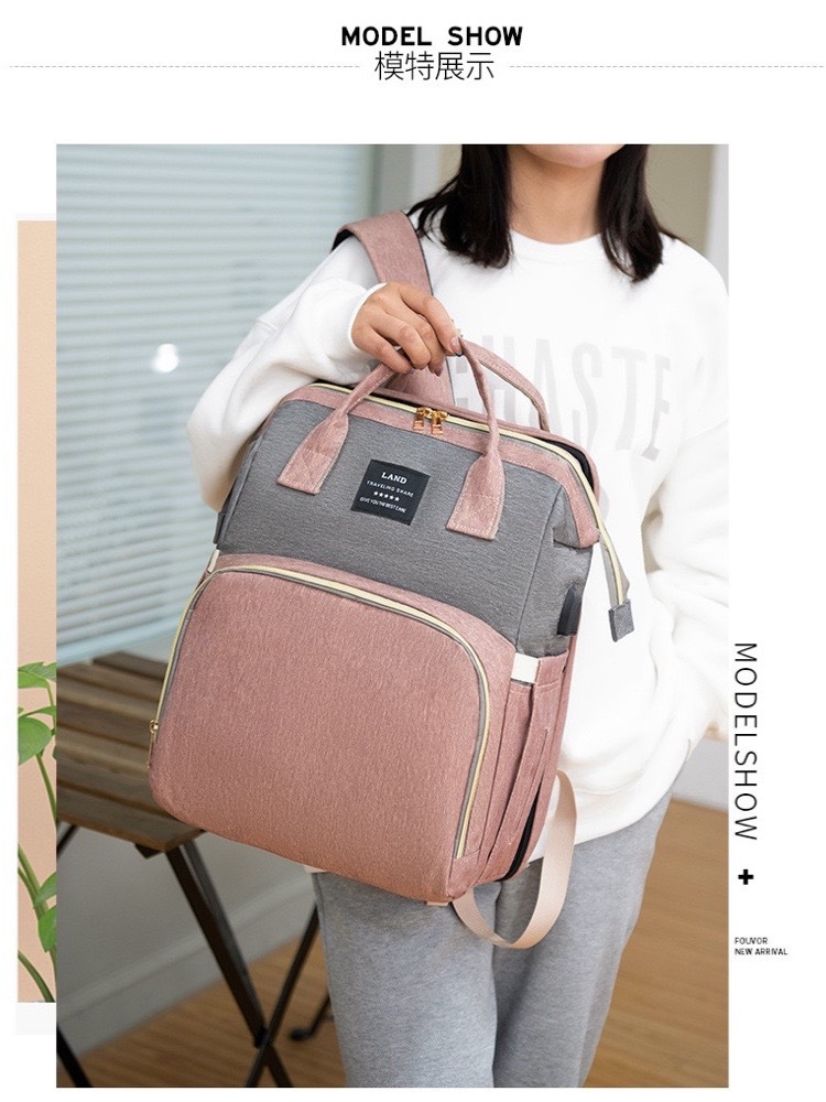 Nuevo japonés y coreano transfronterizo bolso de la momia mochila cuna mochila de gran capacidad hacia fuera bolsa de leche materna y bolsa infantil fábrica