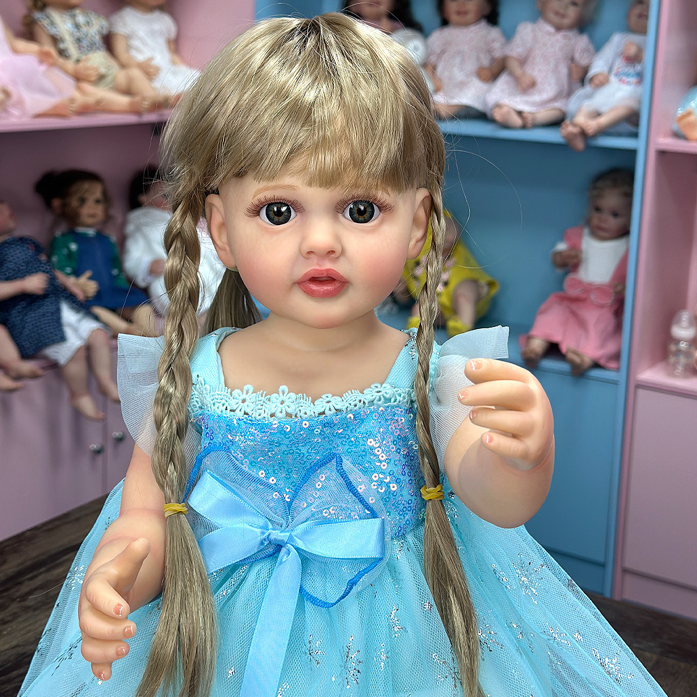 Fábrica de vinilo muñeca simulación de 22 pulgadas muñeca de bebé suave pesada muñeca