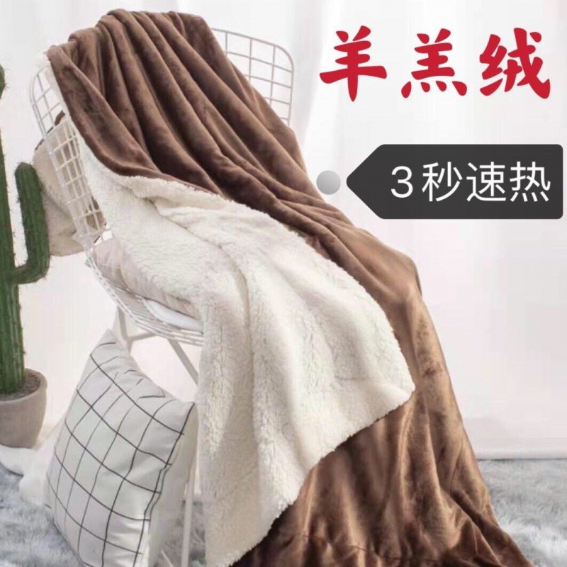Blanket Sherpa Europe and America double-deck thickening summer quilt winter wholesale Single Double is Cross border One piece On behalf of