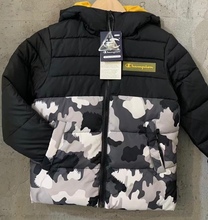 出口欧美外贸童装童品尾货批发欧美单中大童棉服5到14岁迷彩棉服