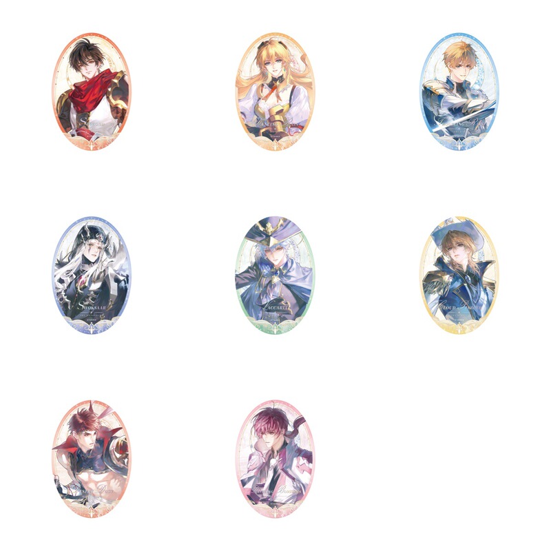 Officially licensed "Full-Time Pro" Tarot of Fate series double-sided oval badges, anime merchandise
