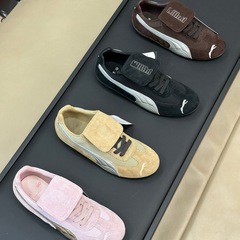 Pm ~ opy連名の新型の大きい舌の徳訓靴の女性の個性のファッションの快適なレジャーの運動靴のひもの阿甘靴