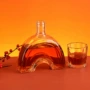 扁圆伏特加玻璃洋酒瓶